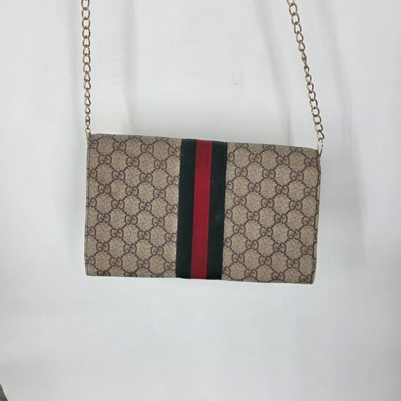 Authentic GUCCI Ophidia GG Supreme Continental Wallet Black Leather Web Strip - Picture 9 of 10